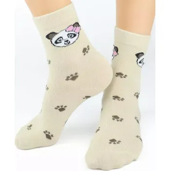 Dámské punčochy Dívčí ponožky Panda N - 35-38 / béžová