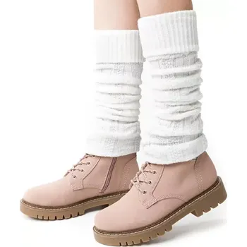 Dámské ponožky Dámské vlněné návleky 095 - bílá