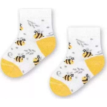 Dámské punčochy Kojenecké ponožky Včeličky - 14-16 / bílá