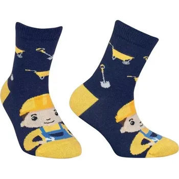 Chlapecké ponožky Malý zedník - 17-19 / tmavě modrá