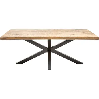 Jídelní stůl Masivní dřevěný jídelní stůl GALAXIE – mango / černá kovová podnož / 180 cm