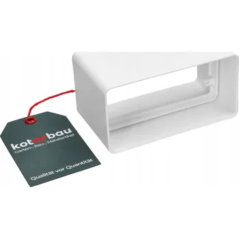 Ventilační potrubí Konektor plochý kanálový konektor bílý 110x55 mm - 110x55 mm