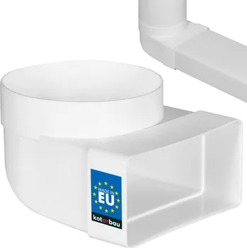 Ventilační potrubí Excentrické koleno 110x55 ventilační kanál 100 - 110x55 mm FI 100 mm