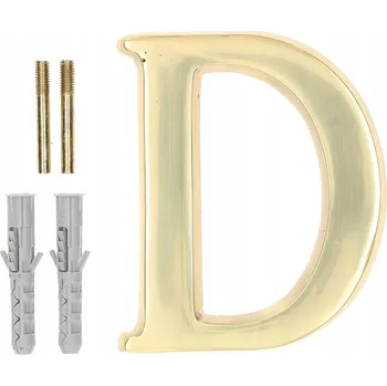 Písmeno "d" pro výšku domovních dveří z mosazi 10 cm - D