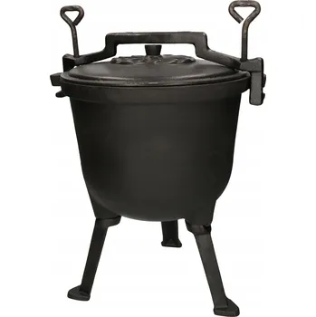 Kempingové nádobí Litinový kotlík 7l lovecký kotlík táborák - 7 l