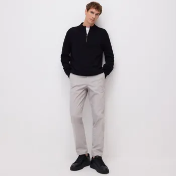 Pánské kalhoty Reserved - Jednobarevné kalhoty chino slim - šedá - 7908H-98M - 7908H-98M-30