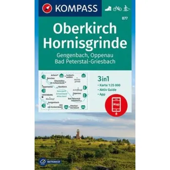 KOMPASS Wanderkarte 877 Oberkirch, Hornisgrinde, Gengenbach, Oppenau, Bad Peterstal-Griesbach 1:25.000 (DE)