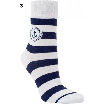 Dámské ponožky Dámské ponožky Námořnické - 35-38 / bílá / 3