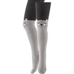 Dívčí punčochy Spící kočička - 152-158 / šedá