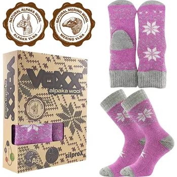 Dámské ponožky Dárkový Alta set rukavice + ponožky - 39-42 / růžová