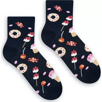 Dámské ponožky Dámské ponožky Sladkosti - 35-37 / tmavě modrá