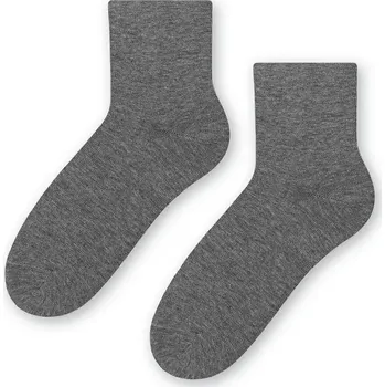 Dámské ponožky Dámské jednobarevné ponožky 037 - 38-40 / šedý melír