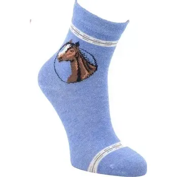 Dámské punčochy Dívčí ponožky S koníkem - 19-22 / modrá