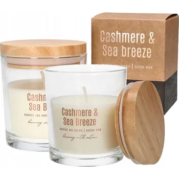 Svíčka Skleněná svíčka s vůní sóji - 2 ks. kotarbau - kašmír a mořský vánek