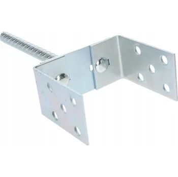 Příslušenství pro plot Základna sloupu s tyčí 0-125 u kotva do zdi - Barva stříbrná