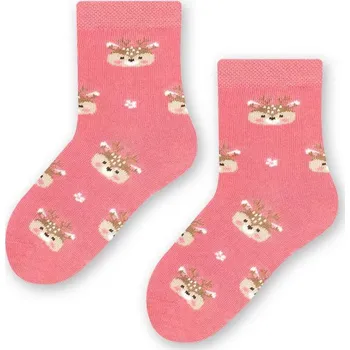Dámské punčochy Dívčí ponožky Jelen - 23-25 / růžová
