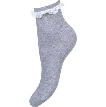 Dámské punčochy Dámské ponožky s krajkou Lolita - 37-41 / světle šedá