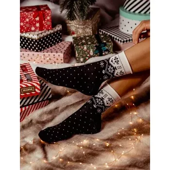 Dámské ponožky Dámské polofroté ponožky Unique - 35-37 / černá