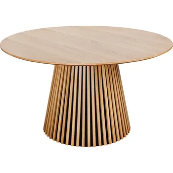 Jídelní stůl INVICTA INTERIOR Jídelní stůl VALHALLA WOOD 140 cm – kulatý / přírodní dub / masivní dřevo