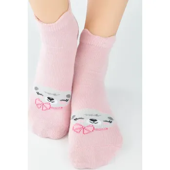 Dívčí ABS ponožky SB009 - 27-30 / růžová