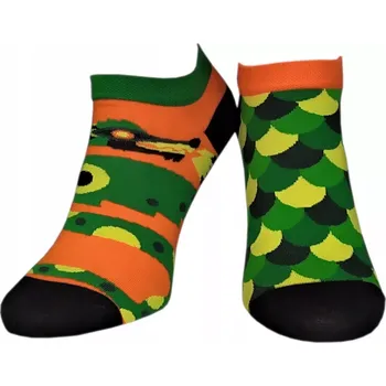 Pánské ponožky Dospělé nestejné ponožky Čínský drak krátké - 43-46 / oranžová