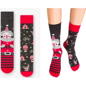 Pánské ponožky Pánské nestejné ponožky Cirkus P - 39-42 / tmavě šedá