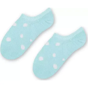 Dámské punčochy Dětské ponožky Bamboo Silver dots - 29-31 / mentolová