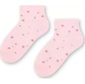 Dámské punčochy Dívčí ponožky Lurex Stars - 32-34 / růžová