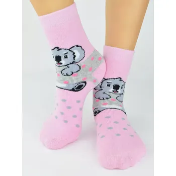 Dámské punčochy Dívčí froté ABS ponožky SF006 - 31-34 / světle růžová