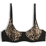 GATE Nevyztužená podprsenka s kosticemi s leopardím vzorem 70C 625-0189/28