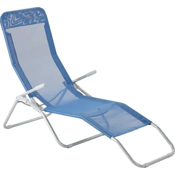 Zahradní lehátko Aldotrade Lehátko zahradní skládací 137x58x94 cm, modrá