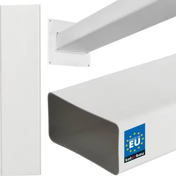 kabelová chránička Plochý kabelový větrací kanál 120x60 bílý 50cm - 50 cm \ 120x60 mm