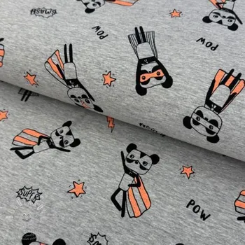 Úplet NEON Super heroes light grey melange