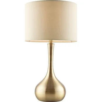 Lampička Endon 61191 - Stmívatelná stolní lampa PICCADILLY 1xE14/40W/230V mosaz/béžová