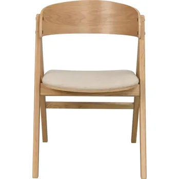 Jídelní židle Rowico Jídelní křeslo s područkami dub, čalouněné, Waterton Barva: Přírodní; Béžová