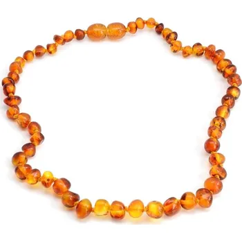 Náhrdelník Jantarové korálky medové 45 cm Alia - 45 cm