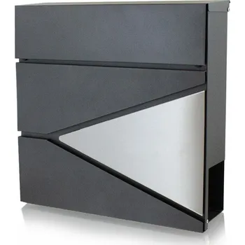 Poštovní schránka Poštovní schránka na dopisy s tubusem na noviny a letáky nástěnná a moderní M16993