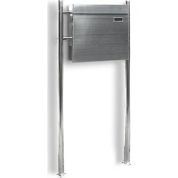 Poštovní schránka MODERNÍ POŠTOVNÍ SCHRÁNKA NA DOPISY VOLNĚ STOJÍCÍ OCEL INOX M13659(13175+13484)