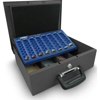 Trezor Masivní kazeta pokladnička na peníze hotovost 35cm BITUXX sejf/úkryt M12789