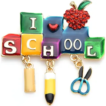 Souprava šperků B-TOP Brož ŠKOLA - barevná