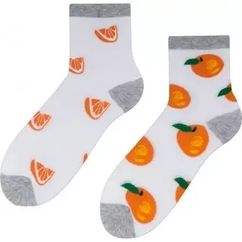 Dámské ponožky Dámské ponožky Pomeranče - 35-37 / bílá