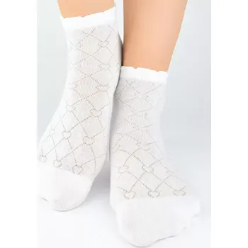 Dámské punčochy Dívčí ponožky SB119 - 31-34 / bílá