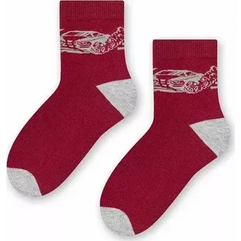 Chlapecké ponožky Auta S - 29-31 / bordová