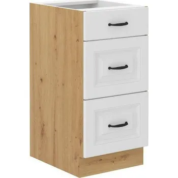 Kuchyňská skříňka Spodní skříňka se šuplíky PREMIUM BOX 40 D 3S BB STILO artisan/bílé MDF
