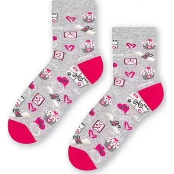 Dámské punčochy Dámské ponožky Love Letter - 35-37 / světle šedá