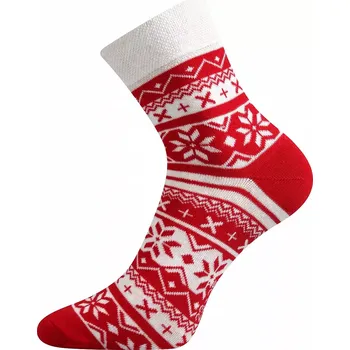Dámské punčochy Dámské ponožky Ivana - 35-38 / bílá/červená