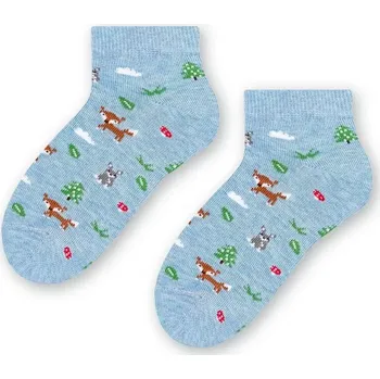 Dětské ponožky V lese - 32-34 / světle modrá