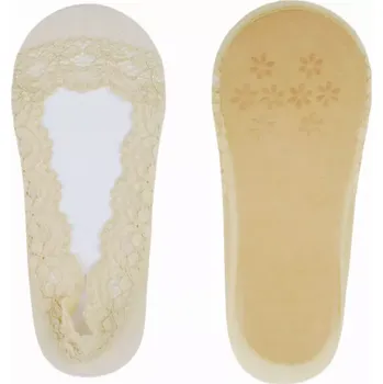 Dámské punčochy Dámské krajkové ABS ťapky SN001 - béžová