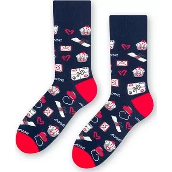 Pánské ponožky Pánské ponožky Love Letter - 44-46 / tmavě modrá