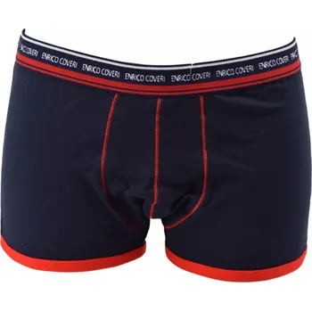 Boxerky Pánské bavlněné boxerky EB 1218 - 2XL / modrá/červená
